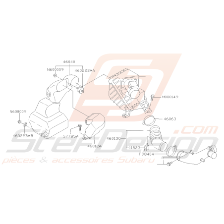 Schéma Prise d'Air Origine Subaru FORESTER 1997-200238907