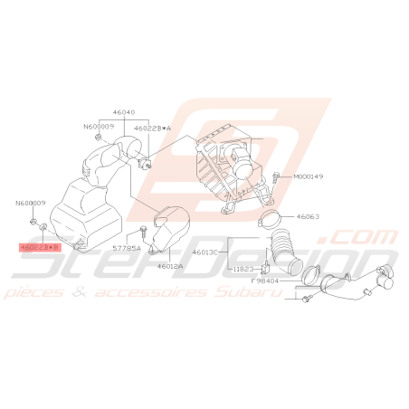 Caoutchouc Entretoise Boite à Air Subaru GT 97-00 WRX STI 01-0738911