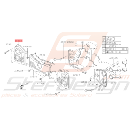 Carter distribution avant droit Origine Subaru GT 99-00 WRX 01-05 FORESTER 97-0238924