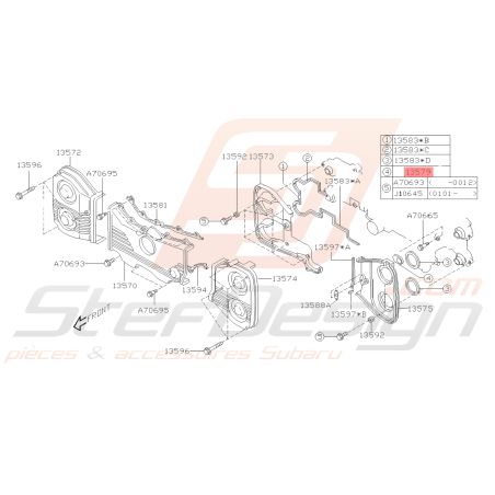 Bouchon carter de distribution GT 99-00 WRX/STI 01-07 FORESTER 97-0238928