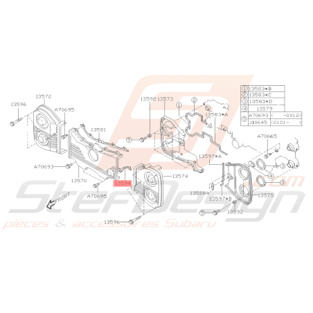 joint de carter distribution inférieur Origine Subaru GT WRX STI FORESTER38936