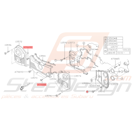 Vis de carter de distribution Origine Subaru GT WRX STI FORESTER38956
