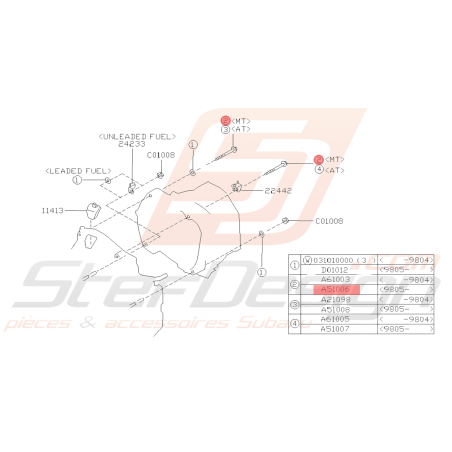 Vis de fixation de boite 10 cm Origine Subaru GT 93-00 WRX STI 01-14 FORESTER 05/98-0238961