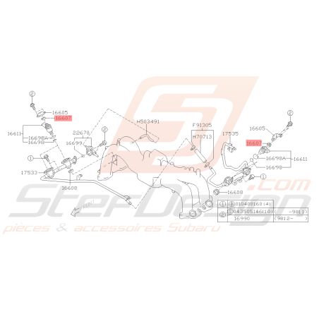 Joint Isolant Régulateur Pression Essence Origine Subaru GT 99-00 FORESTER 97-0238978