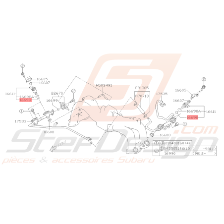 Joint Torique Injecteur Origine Subaru GT 99-00 FORESTER 97-0238988