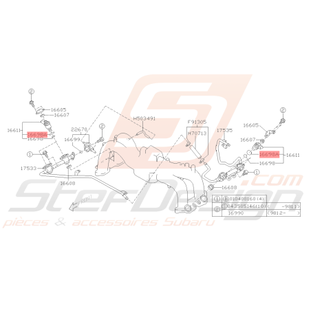 Joint d'injecteur Origine Subaru GT 97-00 FORESTER Turbo 97-0238989