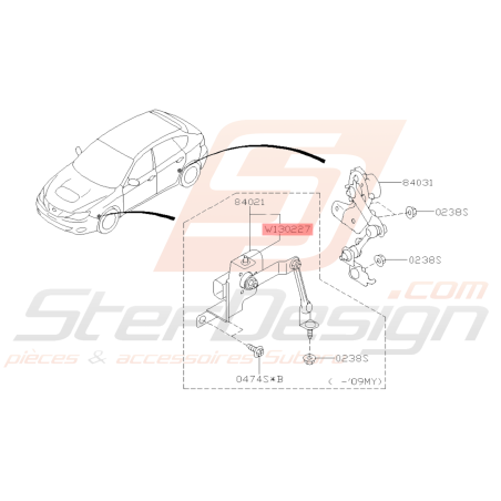 Clip Origine Subaru WRX STI 2008 - 200938996