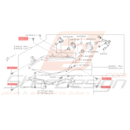 Vis support antibrouillard Origine Subaru GT 93-98 WRX STI 08-14 BRZ 13-1939027