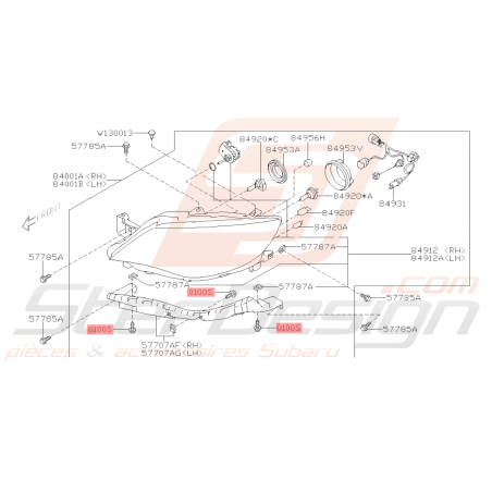 Vis 8X16 Origine Subaru WRX STI 2008 - 2014 BRZ 2013-201939030