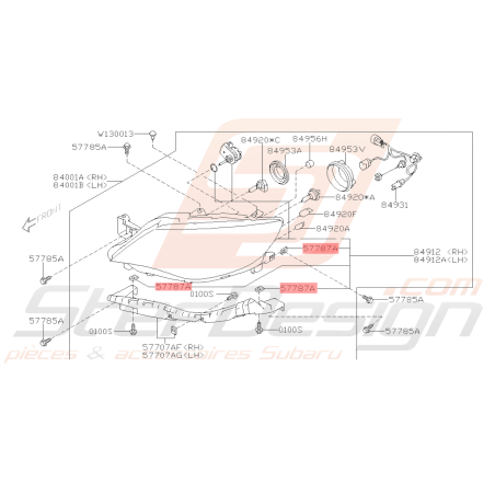 Ecrou passage de roue Origine Subaru WRX STI 01-02 / 06-14 BRZ 13-1939031