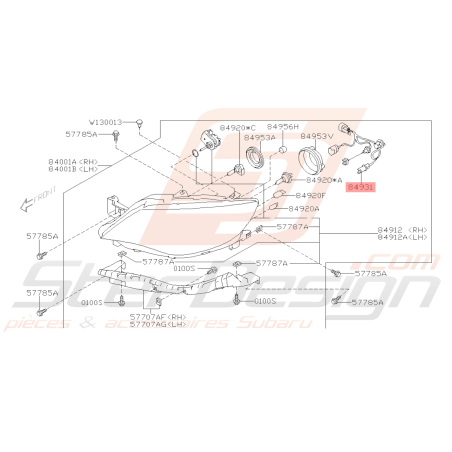 Prise de Projecteur Origine Subaru WRX STI 2008 - 201439036