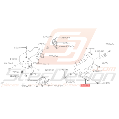 Vis de carter moteur origine Subaru GT WRX STI FORESTER (contour/longue)39038