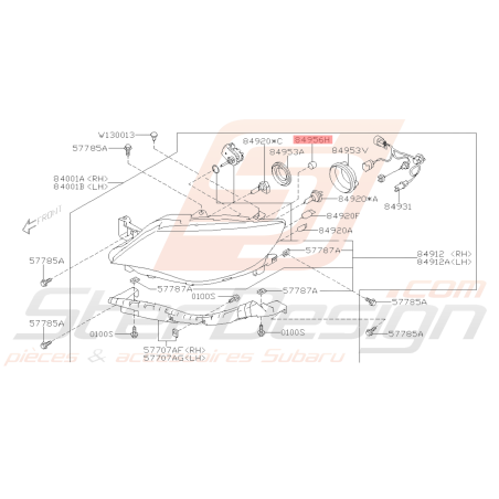 Capuchon Phare Origine Subaru WRX STI 2003 - 201439043