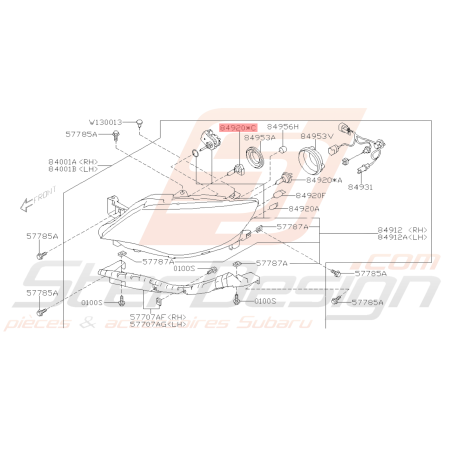 Ampoule Phare Feu de brouillard Origine Subaru WRX STI 2001 - 201439046