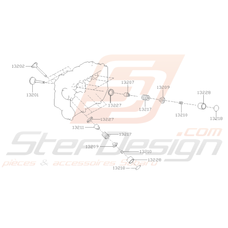 Schéma Système de Soupapes Origine Subaru FORESTER Turbo 97-0239051