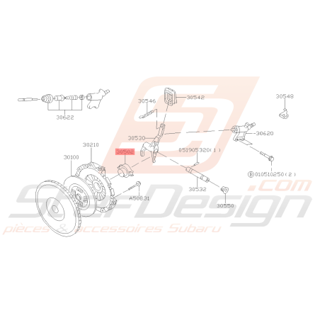 Butée embrayage Origine Subaru GT WRX STI FORESTER Turbo39094