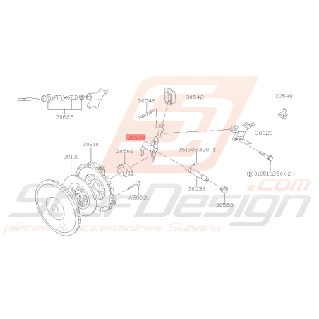 Fourchette d'embrayage Origine Subaru GT 94-00 WRX 01-05 FORESTER 97-0239095