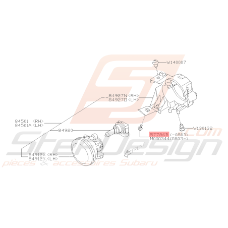 Vis de fixation Origine Subaru WRX STI39098