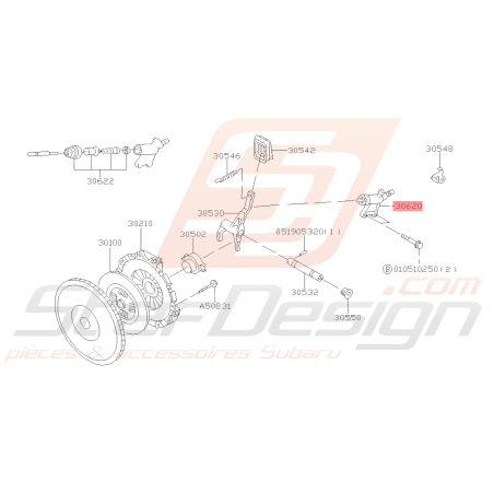 Récepteur d'Embrayage Origine Subaru GT 93-00 FORESTER 97-0239101