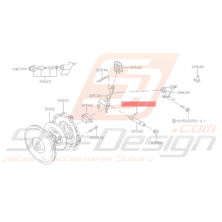 Arrêtoir d'Axe de Fourchette Origine Subaru GT 93-00 WRX 01-07 STI 01-10 FORESTER 97-0239104