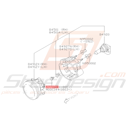 Vis de fixation Origine Subaru WRX STI39120