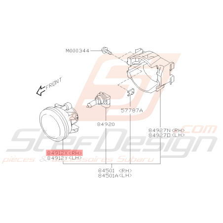 Optique anti brouillard avant Origine SUBARU WRX 2008 Diesel / STI 2011 - 201439128