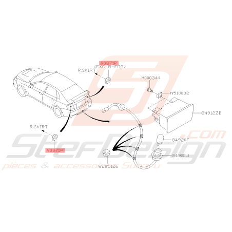 Bouchon Origine Subaru WRX 2009 - 2010 STI 2011 - 201439138