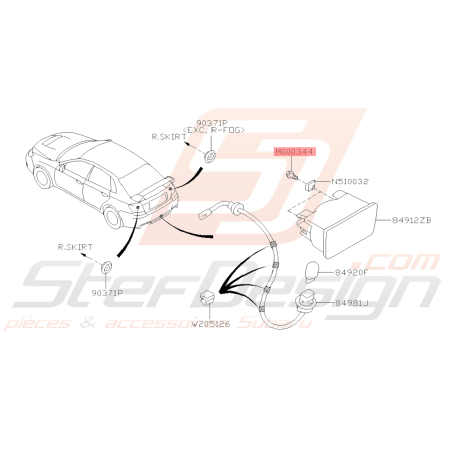 Boulon M6X16 Origine Subaru WRX STI BRZ39143