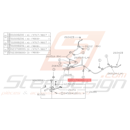 Écrou Subaru GT WRX STI FORESTER39188