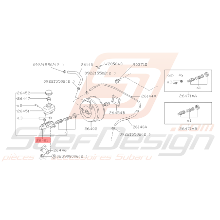 Maître cylindre ABS Origine Subaru GT 99-00 WRX/STI 01-07 LHD FORESTER 97-0239193