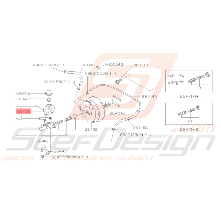 Réservoir Maitre Cylindre Origine Subaru GT 97-00 WRX STI 01-07 FORESTER 97-0239196