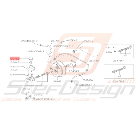 Bouchon Maitre Cylindre De Frein Origine SUBARU GT WRX STI FORESTER39197