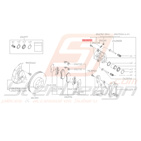 Vis d'étrier arrière pour Subaru GT 97-00 FORESTER 97-0239210