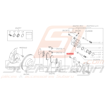 Vis d'Étrier Avant Subaru Impreza GT 94-00 WRX 01-11 BRZ 13-19 FORESTER 97-0239212