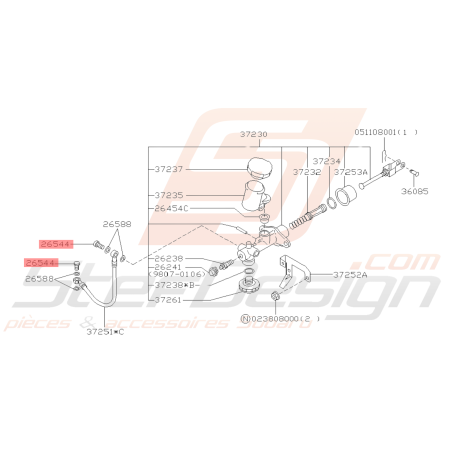 Vis banjo étrier frein arrière Origine Subaru FORESTER 97-02 GT 93-00 WRX STI 01-1439239