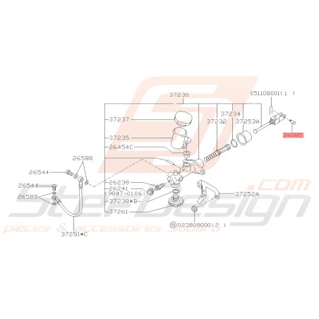 Vis Origine Subaru GT 93-00 WRX STI 01-03/03/03 FORESTER 97-0239241