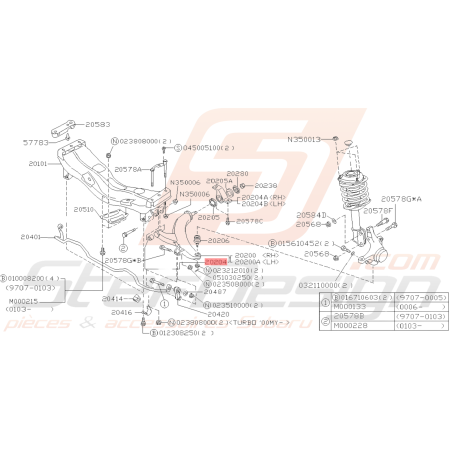 Silent Bloc De Triangle Avant Origine Subaru FORESTER 200039266