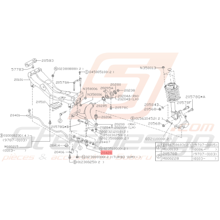 Links avant origine SUBARU GT 93-00 WRX 01-02 FORESTER 97-0239271