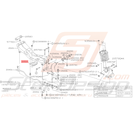 Plaque Renfort Centrale Berceau FORESTER 97-02 GT 93-00 WRX STI 01-0439273