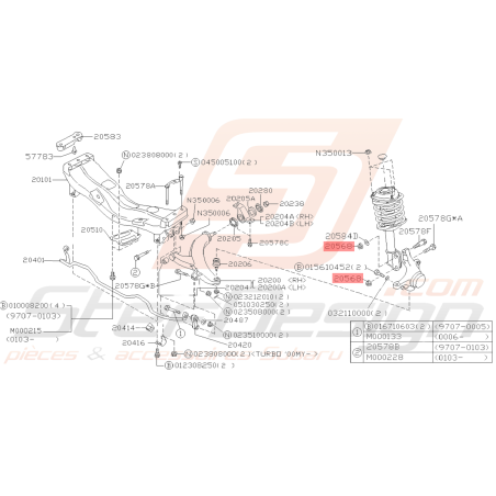 Ecrou de Vis Subaru GT WRX STI FORESTER39275