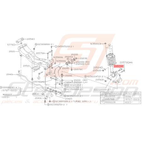 Vis Carrossage Subaru GT WRX STI FORESTER39279