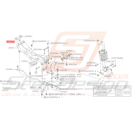 Clips de carter inférieur Moteur Origine Subaru GT 97-00 WRX/STI 01-07 FORESTER 97-0239285