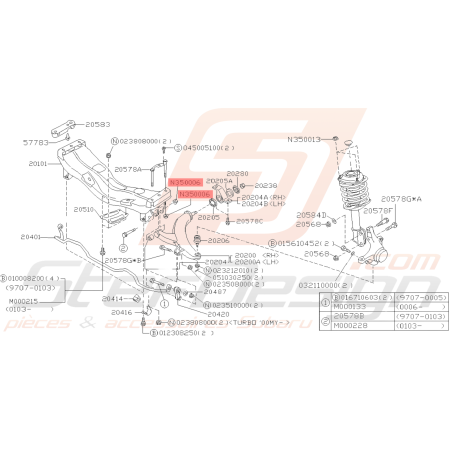 Écrou Origine Subaru GT WRX STI FORESTER39288