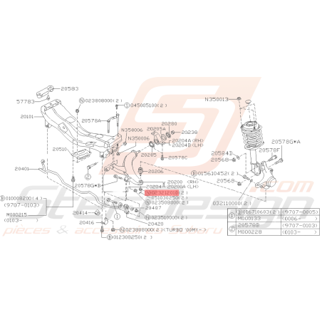 Écrou de rotule de Suspension Origine Subaru Impreza / BRZ 13-19 FORESTER 97-0239311