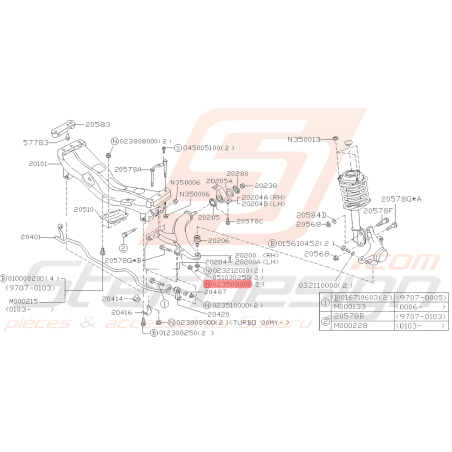 Écrou Origine Subaru Impreza GT WRX STI FORESTER39313