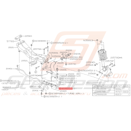 Ecrou Subaru GT WRX STI BRZ FORESTER39315