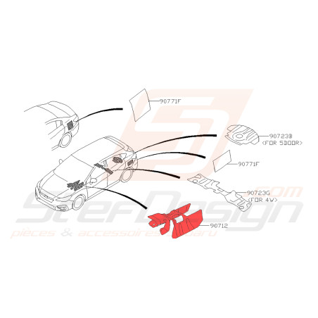 Insonorisant inférieur pour subaru impreza 1.6 break 201939326