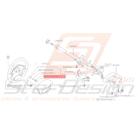 Écrou de volant Origine Subaru Impreza GT 93-00 FORESTER 97-0239327