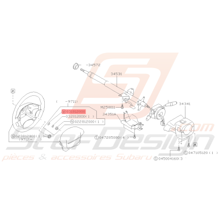 Rondelle Origine Subaru SUBARU GT 93-00 FORESTER 97-0239328