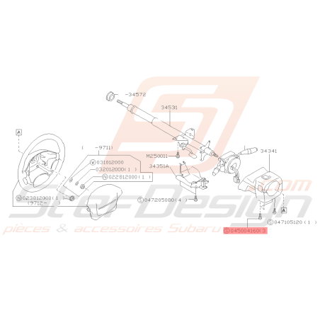 Vis origine Subaru GT WRX STI FORESTER39330